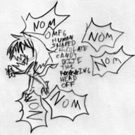 Inhuman NOM Soshika author_like doodle fanart open_mouth silly super_deformed // 971x971 // 609.9KB