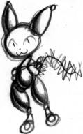 :3 KTAN Metal_Bubble_Dragon female long_ears pencil pencil_sketch robot sketch wide_hips // 366x590 // 22.8KB
