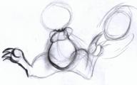 claws doodle featureless_crotch featureless_nude female pencil pencil_sketch sitting sketch unidentified_character what // 1024x640 // 82.4KB