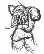 Maribelle felyne female ink ink_sketch rear_view sketch skirt // 272x332 // 12.9KB