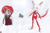 Ambiguous_Species colour creature critter doodle fang fox ink long_ears marker pencil red_eyes sketch tooth unidentified_character what // 1723x1145 // 375.9KB