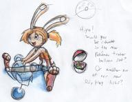 Azurill Bunni Luna Misty Nintendo Pokemon balloonie balloons colorpencil colour cosplay female ink ink_sketch kibrosian long_ears open_mouth shorts sitting sketch // 1642x1266 // 510.2KB