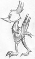 Dwiermph androgynous avian beak fluffy_tail long_ears pencil pencil_sketch sketch wings // 616x1016 // 106.4KB