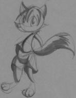 androgynous doodle fluffy_tail fox ink ink_sketch marker midriff shirt shorts sketch unidentified_character // 982x1270 // 174.3KB