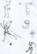 :D Bunni Luna doodle feline female ink ink_sketch kibrosian long_ears open_mouth robot silly sketch toy what // 2128x3072 // 1.4MB