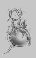 >u< Kilo digital digital_sketch doodle fang felyne hose inflatable inflation kibrosian male mypaint open_mouth ride rubber sitting sketch straddle tooth toy // 320x512 // 60.7KB