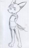 Kiddle androgynous ink ink_sketch kibrosian long_ears necklace open_mouth questionable ribbon silly sketch // 869x1434 // 224.1KB