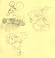 Yoshi_Lelio Ysa androgynous balloon_sitting balloons buttslam doodle fanart female fluffy_tail grass nesquik_bunny open_mouth pencil pencil_sketch road s2p scenery sketch // 2068x2189 // 708.9KB