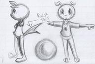 Axis BALLTHINGY Danger_Keeper bottomless danger danger_sphere featureless_crotch floppy_ears open_mouth pencil pencil_sketch reference sketch sphere // 1236x836 // 260.8KB