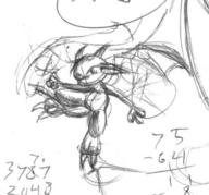 Dragonnette author_like claws featureless_crotch ink_sketch wings // 589x548 // 131.6KB