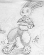Bunni Unnamed_character androgynous doodle flipflops grass long_ears open_mouth pencil pencil_sketch sketch what // 783x987 // 155.7KB