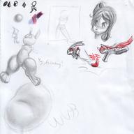 Bubbles Metal_Bubble_Dragon Rowdy_Ruby androgynous author_fancy author_like awesome balloons bubble featureless_crotch featureless_nude female hair ink ink_sketch long_ears nude open_mouth pencil pencil_sketch pony rabbit robot sketch // 5007x5014 // 4.9MB
