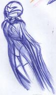 author_indifferent cape doodle female helmet ink ink_sketch sketch stocking thigh_highs what // 573x972 // 127.1KB