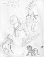 Skyburst author_fancy author_indifferent cutie_mark female filly mare marker pegasus pencil pencil_sketch plot rump sketch tail text // 2525x3287 // 1.5MB