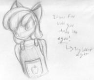 Apple_Bloom Friendship_is_Magic MLP My_Little_Pony author_like bow female fim human humanized nose overalls pencil pencil_sketch pocket sketch // 1184x1016 // 144.6KB