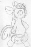 Apple_Bloom Applebloom CMC Friendship_is_Magic MLP MLPFiM My_Little_Pony author_fancy author_indifferent balloon_sitting balloons bow doodle female filly fim foal open_mouth pencil pencil_sketch pony sketch // 648x980 // 89.6KB