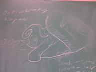 Friendship_is_Magic MLP MLPFiM My_Little_Pony Squeaky_Saturday Sweetie_Belle author_fancy author_indifferent blank_flank butt chalk chalk_sketch chalkboard doodle female filly fim free_balloon_day goofy oops plot pony rump silly sketch unicorn // 2048x1536 // 783.7KB