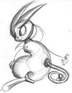 author_like doodle ink ink_sketch long_ears robot sketch tailring toy // 788x1018 // 132.3KB