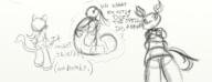 Kilo artrage author_indifferent bunny dialogue doodle featureless_crotch featureless_nude feline long_ears magic male open_mouth rabbit skirt text // 1280x494 // 669.7KB