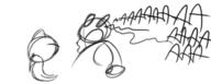author_indifferent digital digital_sketch doodle open_mouth ponytail rough sketch // 1377x550 // 186.4KB