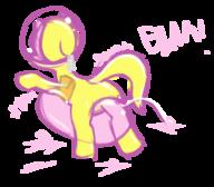 BLAM Fallout_Equestria_Pink_Eyes FireAlpaca PuppySmiles author_indifferent author_like balloon_popping balloons bubble colour digital digital_sketch fanart female hazard_suit plot pony sketch transparency // 797x698 // 191.5KB
