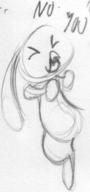 androgynous author_indifferent bunny doodle long_ears no_you open_mouth pencil pencil_sketch sketch text // 345x738 // 42.3KB