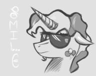 Fallout_Equestria FireAlpaca Friendship_is_Magic MLP My_Little_Pony Pin_Prick Pokey_Pierce Project_Horizons Safety author_like digital digital_sketch facial_hair fim goatee horn male shades sketch smile unicorn // 943x753 // 227.9KB