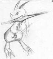 action author_like clothes dragon horn long_ears pencil pencil_sketch pose shorts sketch sword weapon // 1020x1138 // 219.1KB