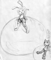 Bunni Kilo Luna author_like balloons bubble doodle felyne ink_sketch long_ears open_mouth silly squish // 1264x1478 // 141.6KB