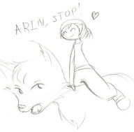 Arin Demon_Gate Kyle author_like fanart fang open_mouth riding straddle wolf ♥ // 652x641 // 94.9KB